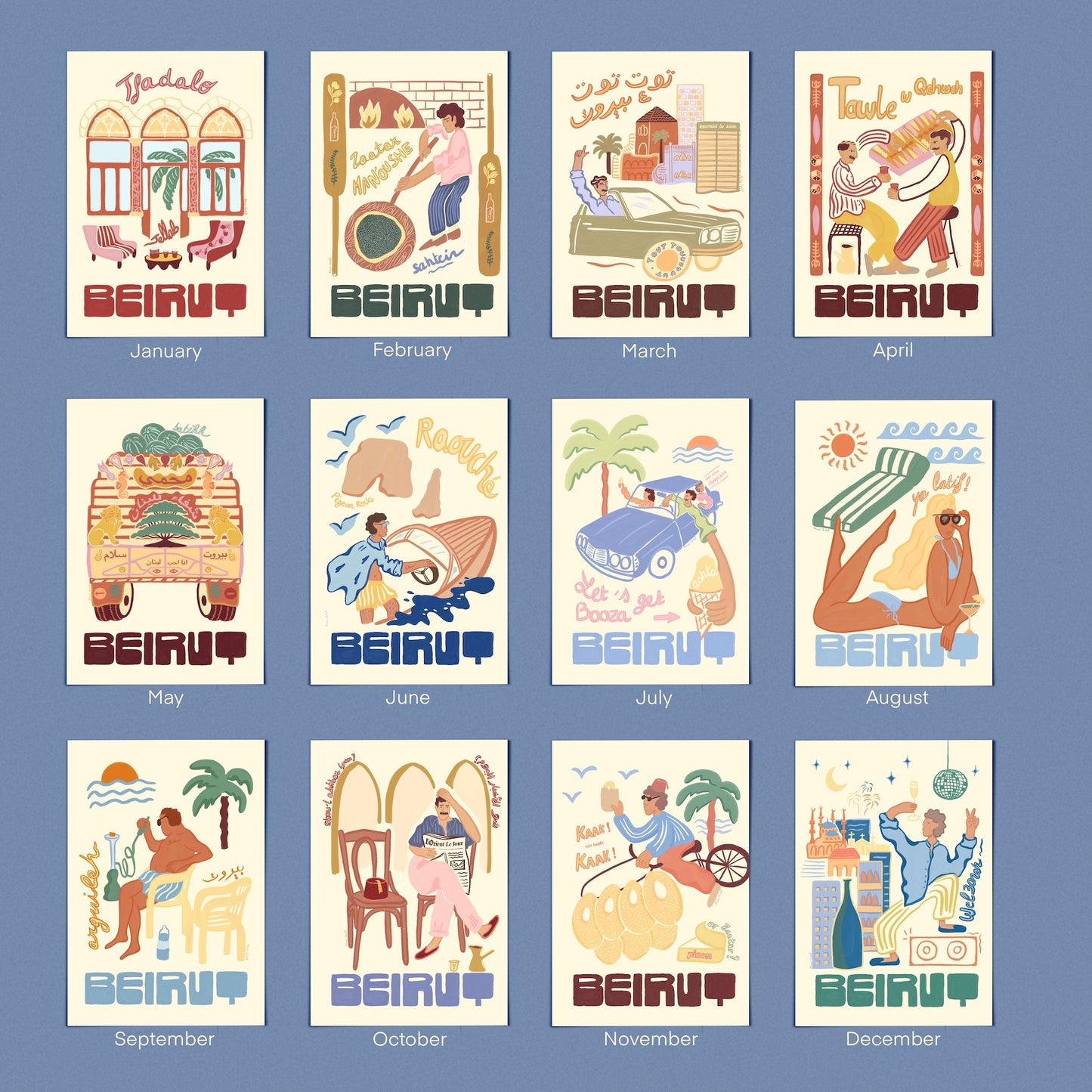 Pack de cartes postales de la collection Beyrouth