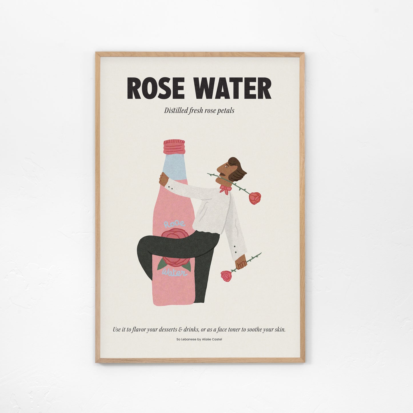 Rose Water, Distilled fresh rose petals