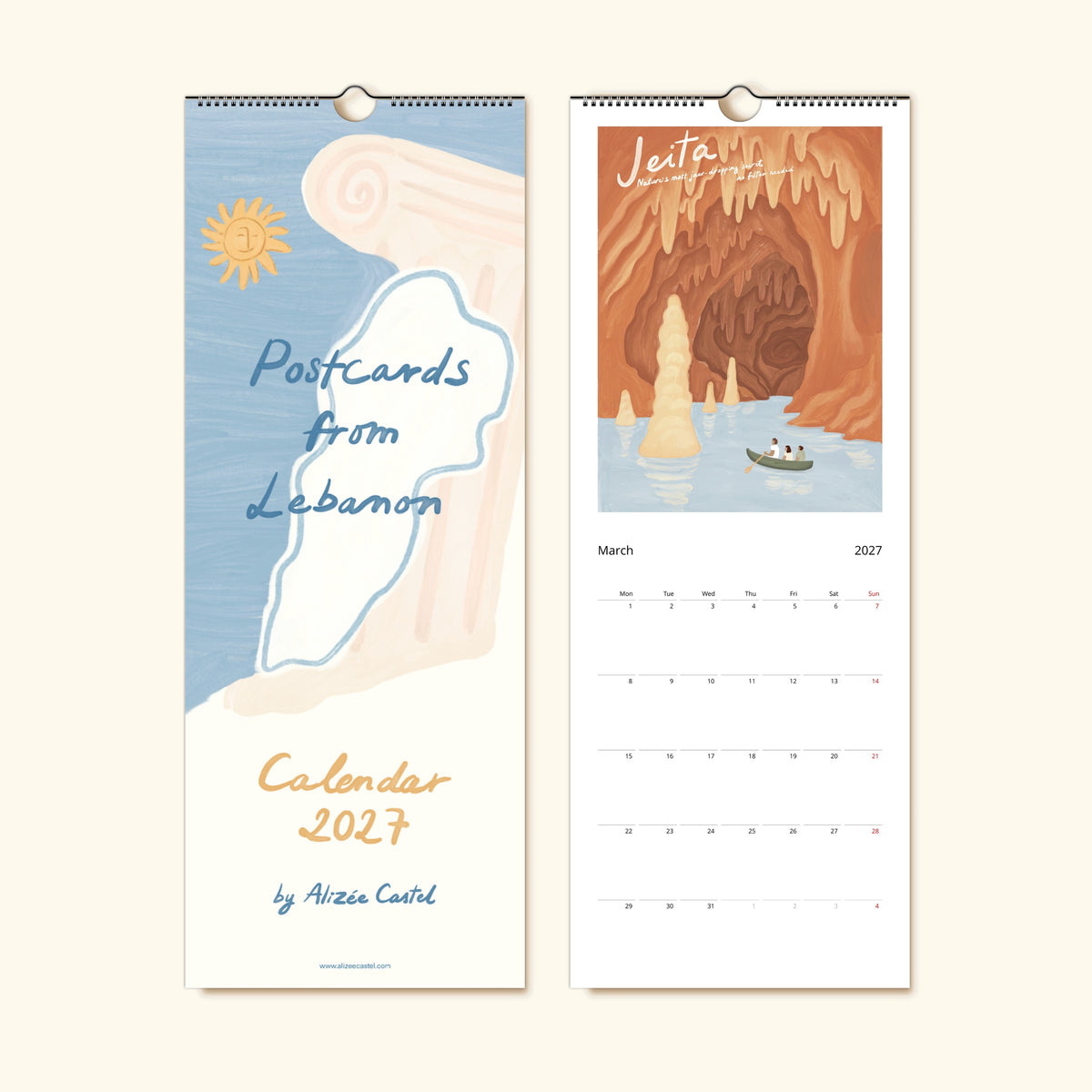 2027 Calendar x Postcards from Lebanon